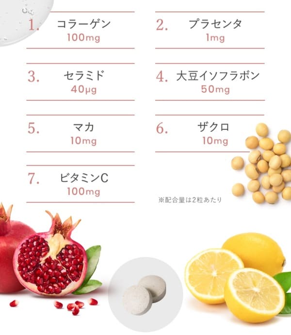 バストアップ成分の配合量